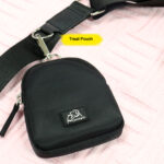 Bolsa de treinamento para caminhadas para cães claro damasco preto