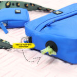 Bolsa de adiestramiento de paseo para perros albaricoque claro azul marino