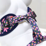Navy Floral Adjustable Dog Harness