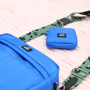 Bolsa de treinamento para caminhadas para cães azul marinho claro damasco