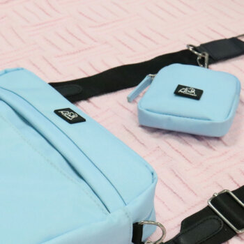 Bolsa de adiestramiento para pasear perros Levitpet LV1 albaricoque claro Azul cielo