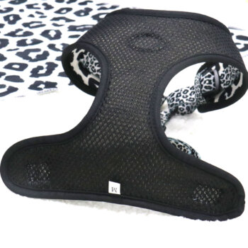 Black Leopard Adjustable Dog Harness
