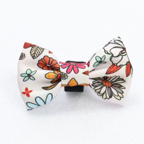 Nœud Papillon Chien Fleurs Sauvages