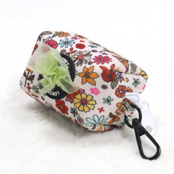 Saco para cocô de cachorro com flor silvestre