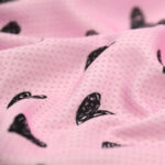 Light Pink Black Hearts Dog Bandannas