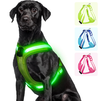 LED反射材付き犬用ハーネス