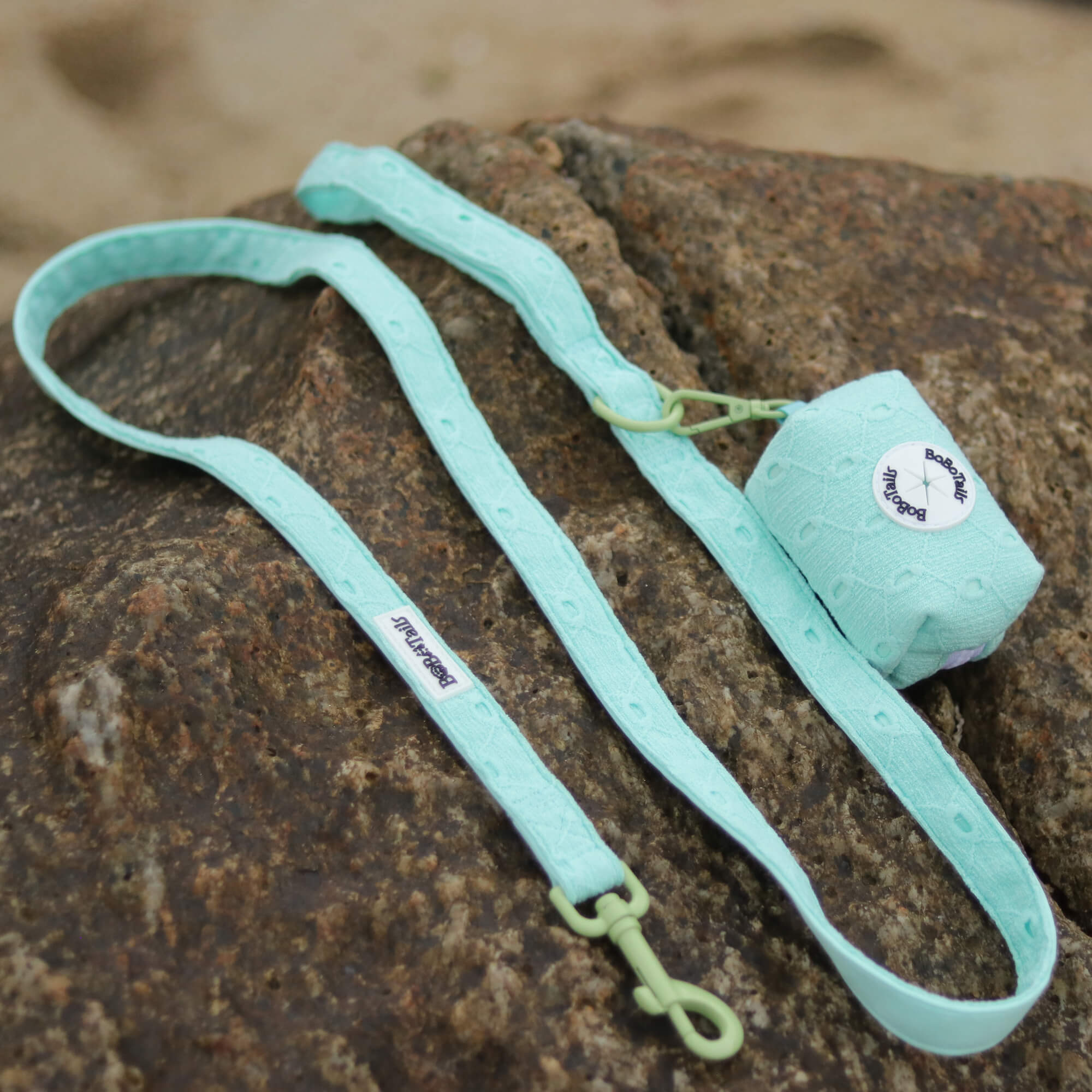 silk embroidered dog leash